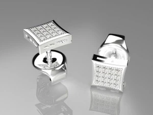 classic wedding earrings mdf1053 3D Model