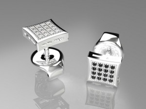 classic wedding earrings mdf1053 Model 3D