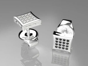 classic wedding earrings mdf1053 3D Model