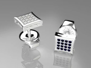 classic wedding earrings mdf1053 3D Model