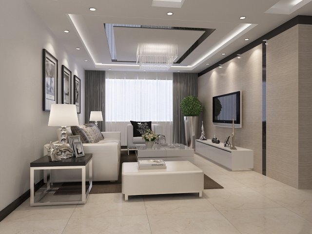 living room scene 14 3D 모델 .c4d .max .obj .3ds .fbx .stl .blend 