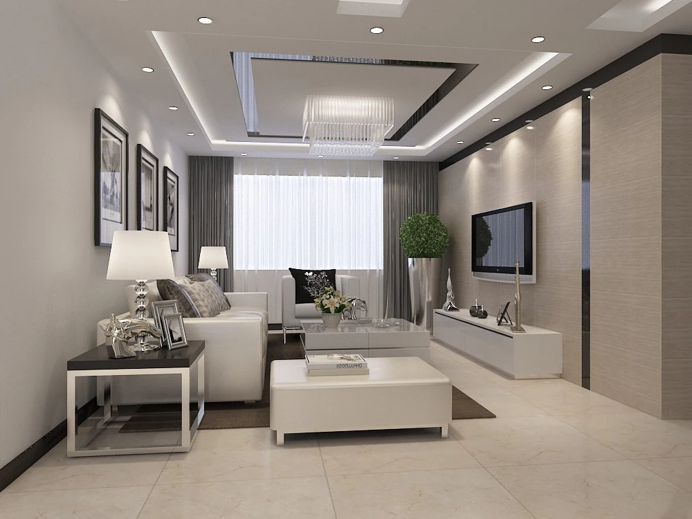 living room scene 14 3D Model .c4d .max .obj .3ds .fbx .stl .blend
