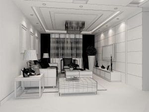 living room scene 14 3D 모델