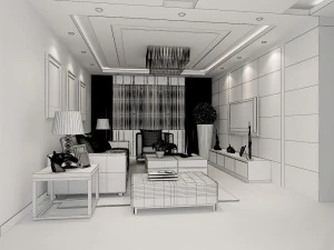 living room scene 14 3D Model