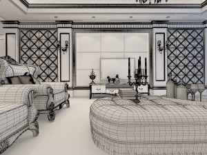 living room scene 16 3D Model