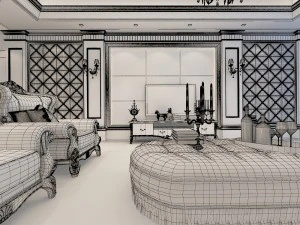 living room scene 16 3D Model