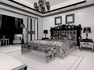 спальня 01 3D Модель