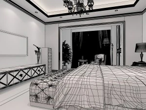 спальня 01 3D Модель