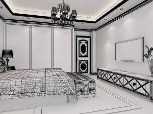 bedroom 01 Modello 3D