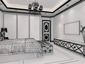 спальня 01 3D Модель