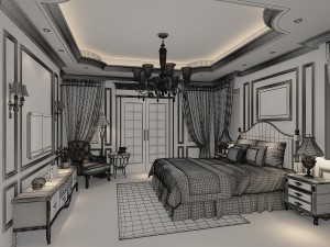 classic bedroom 3Dモデル