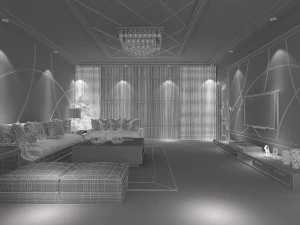 modern i&ccedil; mekan 3D Model