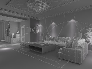 modern interior 3Dモデル