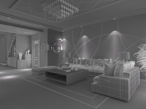 modern i&ccedil; mekan 3D Model