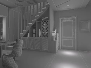 modern i&ccedil; mekan 3D Model