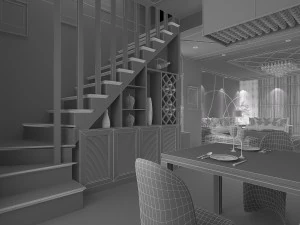 modern i&ccedil; mekan 3D Model