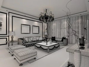 living room 1 3D Model