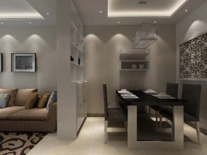 modern living dining room 3D Model