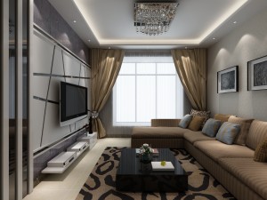modern living dining room Modello 3D
