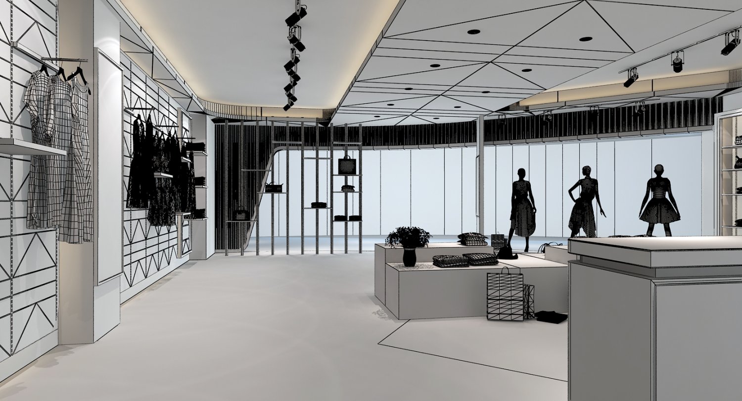 Fashion Boutique 3D Model in Store Spaces 3DExport