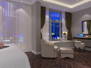 hotel bedroom 3Dモデル