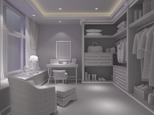 hotel bedroom 3Dモデル