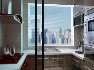 modern living dining room 3D 모델