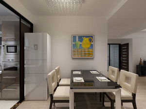 modern living dining room 3D 모델