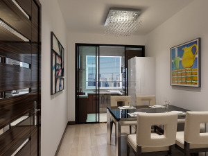 modern living dining room 3D 모델