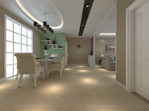 modern living dining room 1 3D Model