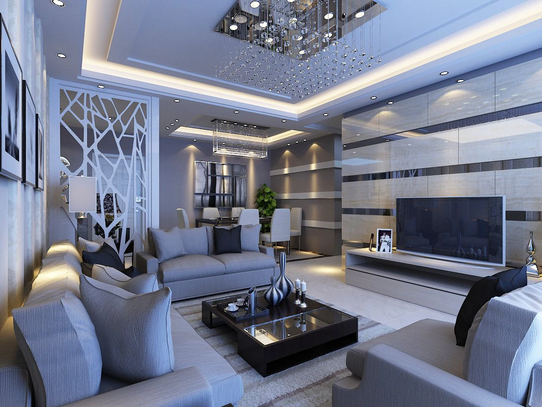 interior living room 3D Model .c4d .max .obj .3ds .fbx .stl .blend