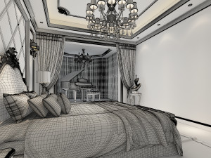 bedroom interior scene 01 3D 모델