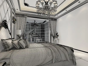 bedroom interior scene 01 3D Model