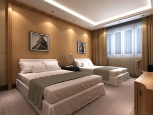 hotel room scene 01 Modelo 3D