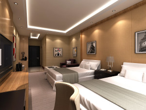 hotel room scene 01 3D Model