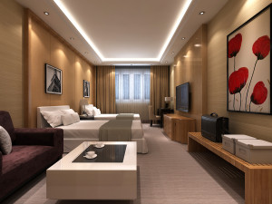 hotel room scene 01 3D Model