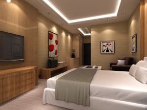 hotel room scene 01 3D Model