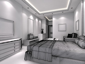 hotel room scene 01 3D Model