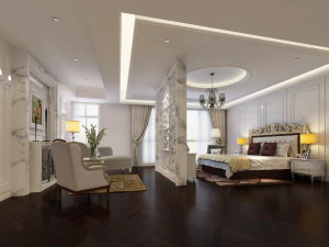 yatak odası iç sahnesi 02 3D Model