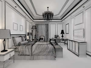 hotel room scene 02 3D 모델