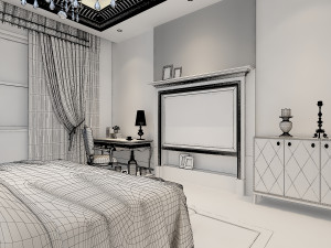 bedroom interior scene 03 3D Model