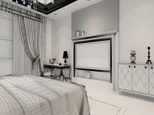 bedroom interior scene 03 3D Model