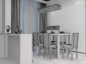 living room scene 01 3D Model
