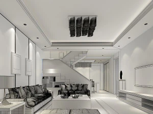 living room scene 02 3D Model