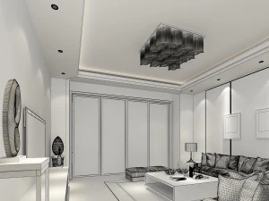 living room scene 02 3D Model