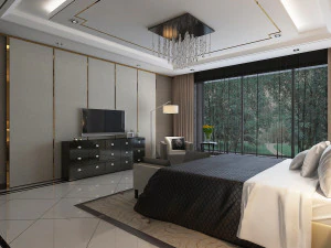 yatak odası iç sahnesi 04 3D Model