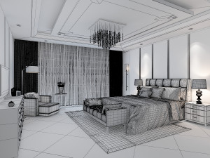 bedroom interior scene 04 Modèle 3D
