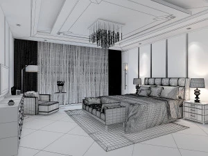 bedroom interior scene 04 3D Model
