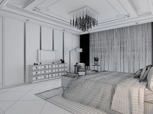 bedroom interior scene 04 3D Model