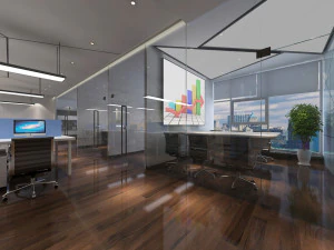 office interior scene 01 3D Model